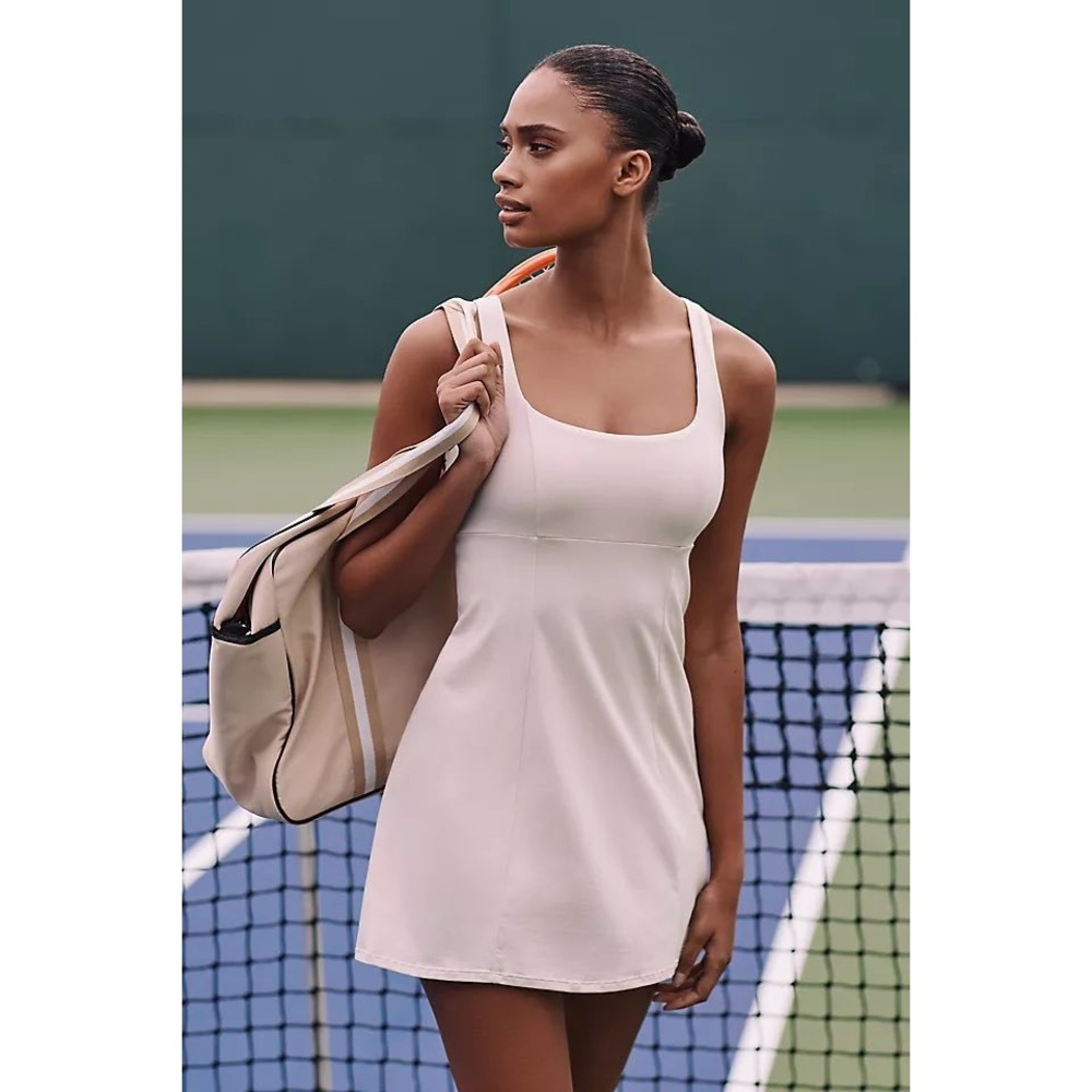 L*Space Danes Dress Bone Cream Active Mini Square Neck